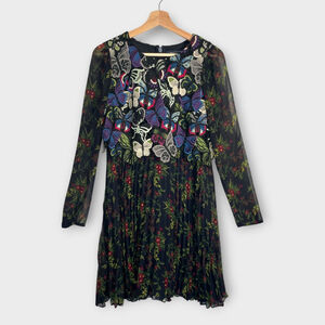 French Connection Dress Sz 4 US Butterfly Crochet Whimsical Fairycore EUC